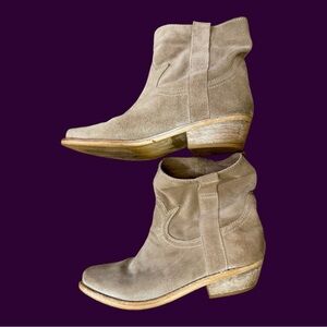 Sam Edelman Taupe Suede Ankle Boots